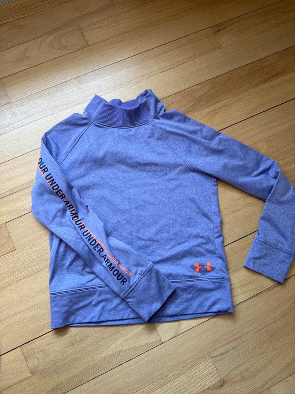 Under Armour Girls' Purple Long-Sleeve Mock Neck Top